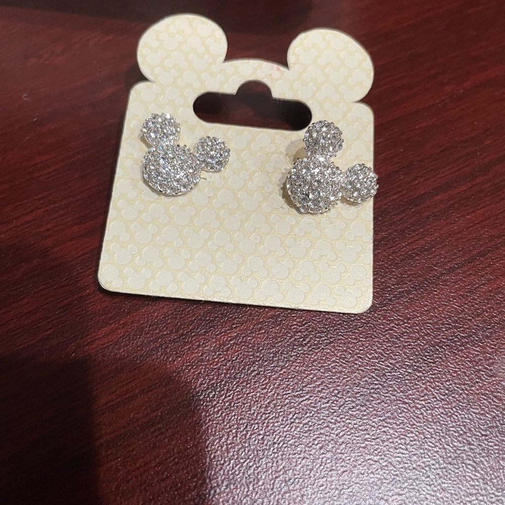 Disney Silver Mickey Mouse Earrings for Back to School